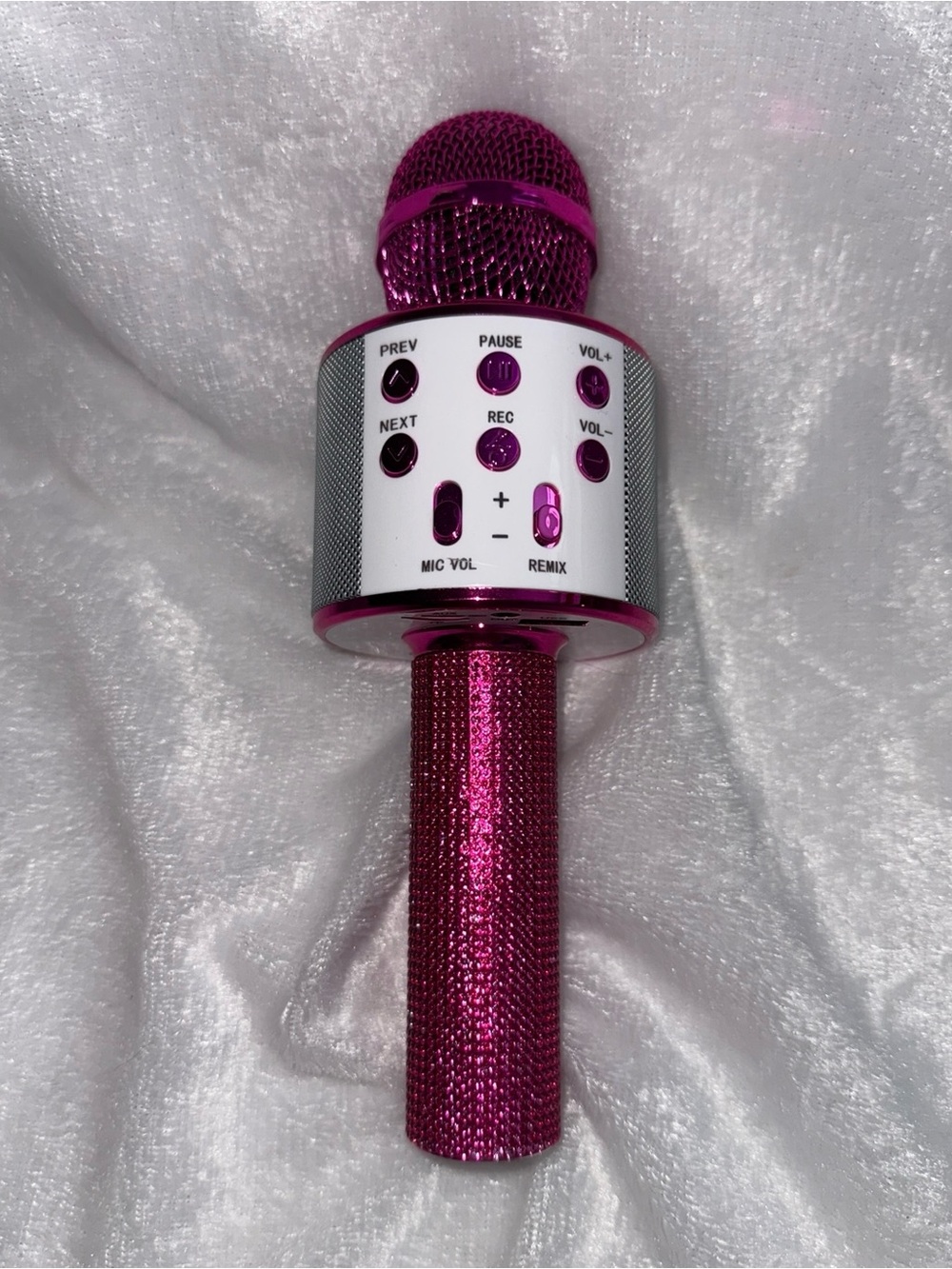 Wireless Karaoke Microphone - Sparkling Hot Pink